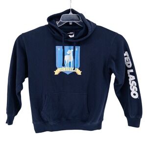 Ted Lasso Men's Medium Hoodie‎ Blue Hooded Sweatshirt AFC Richmond Soccer